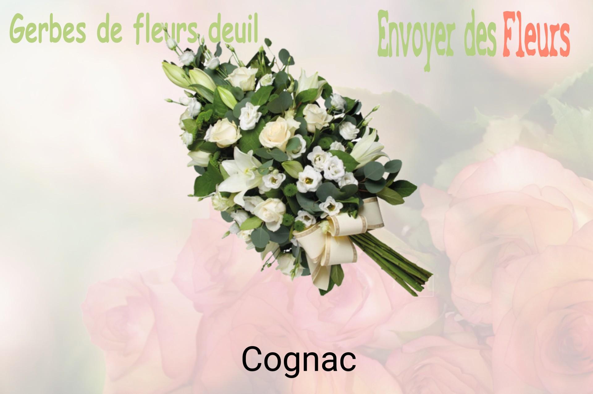 Gerbe de fleurs de deuil livrée à Cognac